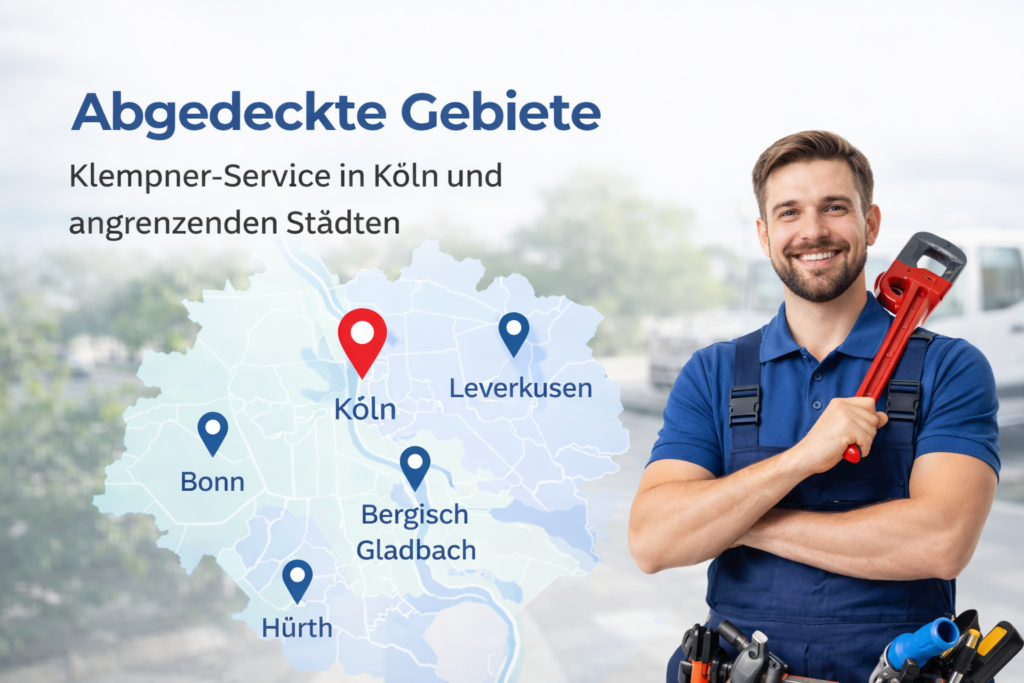 Gebiete die wir bedienen – Klempner Köln & Umgebung ab 58€