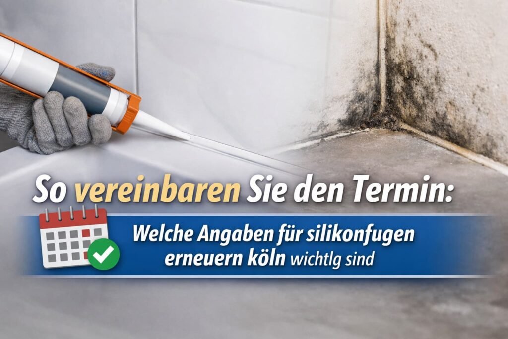 So vereinbaren Sie den Termin: Welche Angaben für silikonfugen erneuern köln wichtig sind