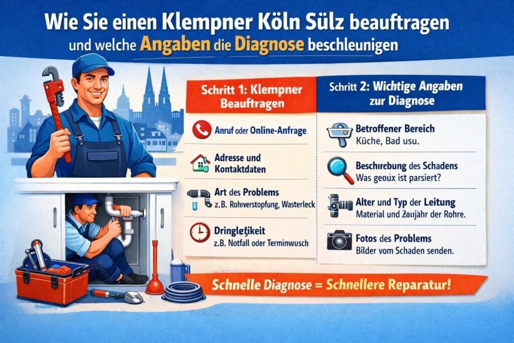 So bereiten Sie den Termin vor: Absperrventile, Zugang zu Schächten und Unterlagen
