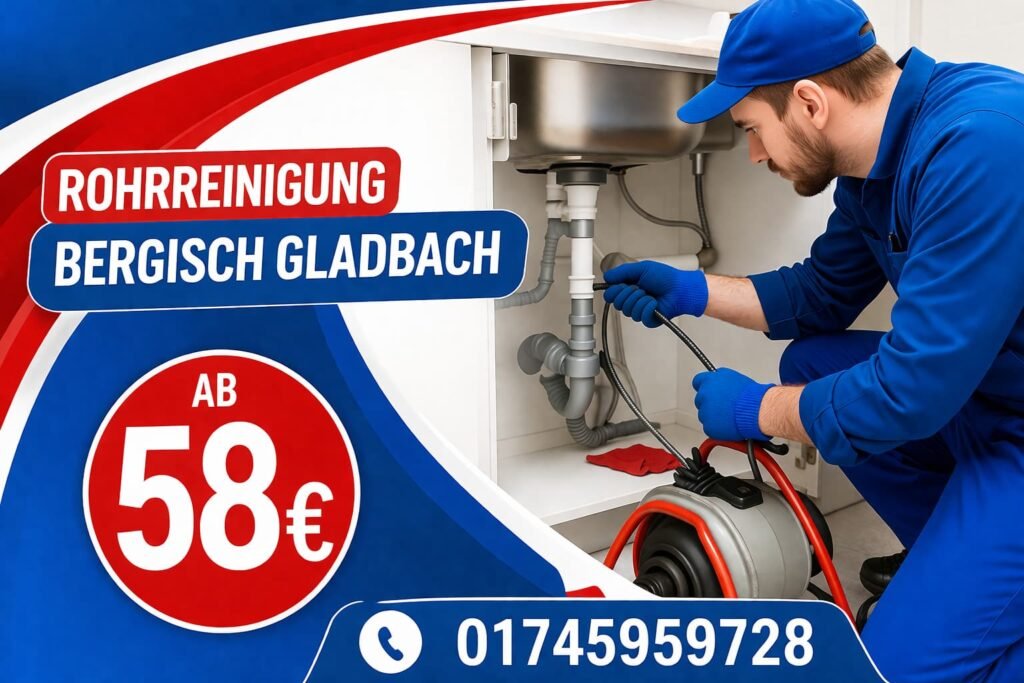 Rohrreinigung Bergisch Gladbach ab 58 Euro – 24h Service