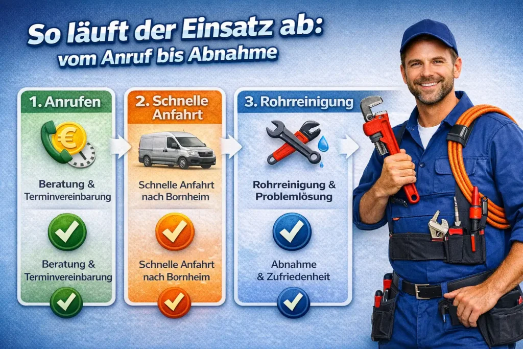 So läuft der Einsatz ab: vom Anruf bis Abnahme