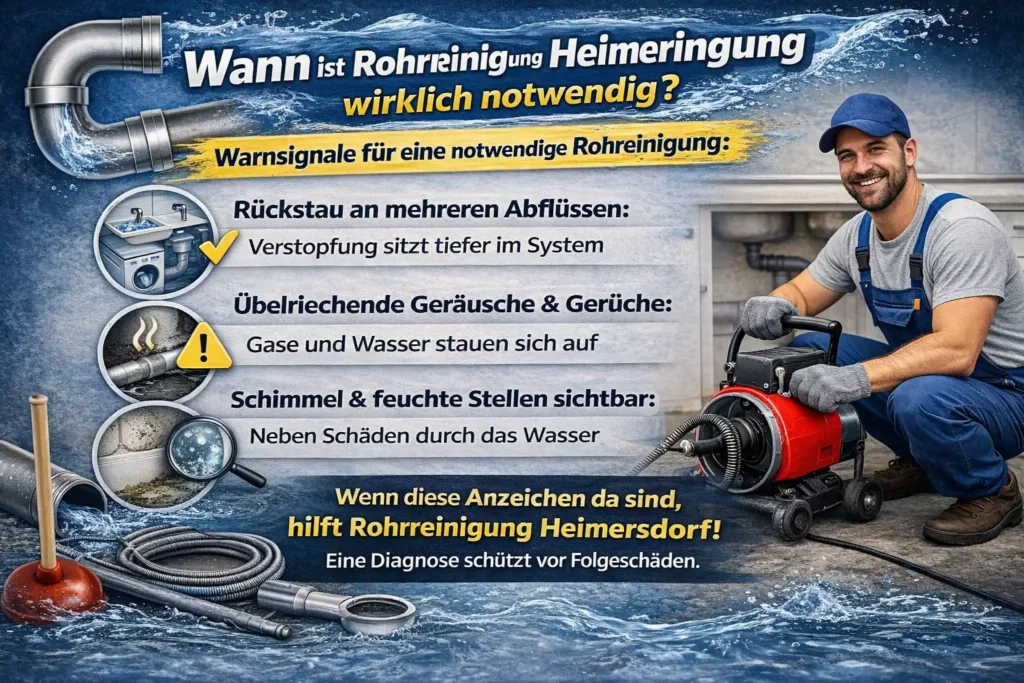 Wann ist Rohrreinigung Heimersdorf wirklich notwendig?