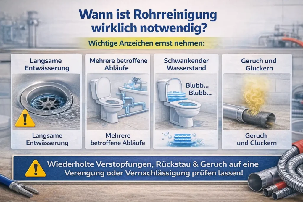 Wann ist Rohrreinigung Stammheim wirklich notwendig?