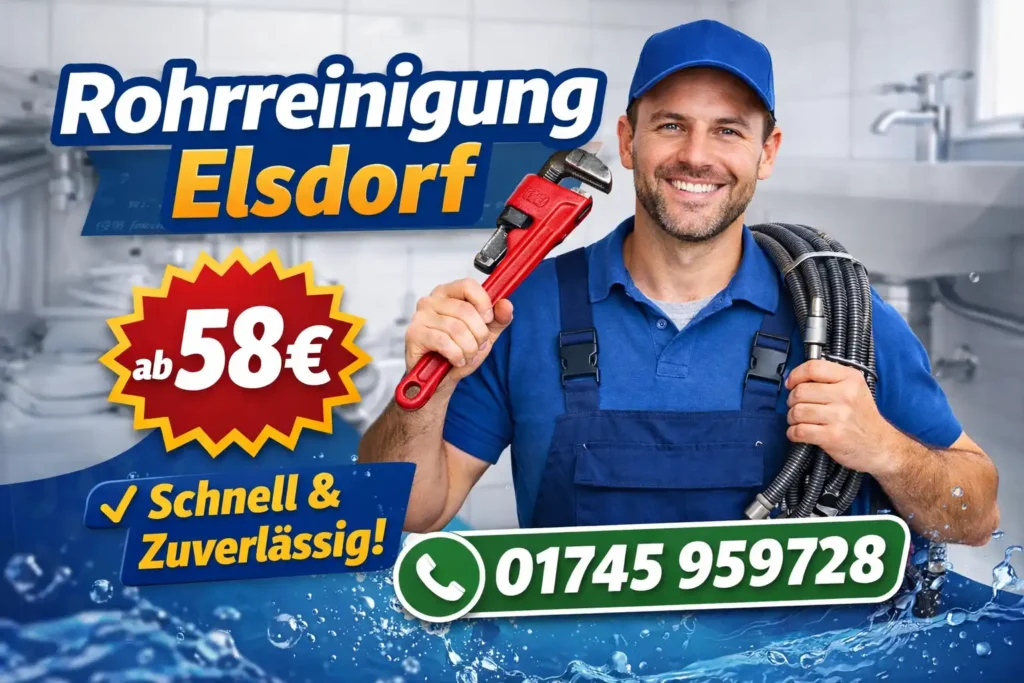 Was kostet eine Rohrreinigung in Elsdorf? Preise ab 58 € im Überblick