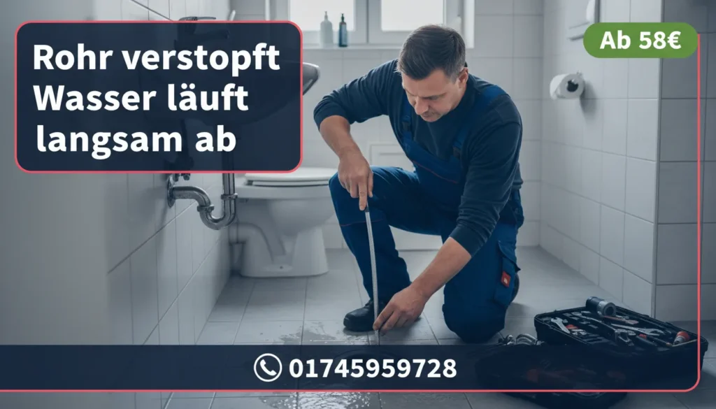 rohr verstopft wasser läuft langsam ab
