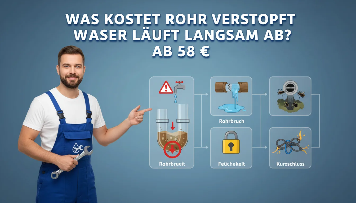 rohr verstopft wasser läuft langsam ab – Problem