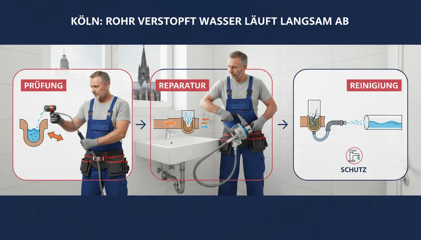 rohr verstopft wasser läuft langsam ab – Lösung