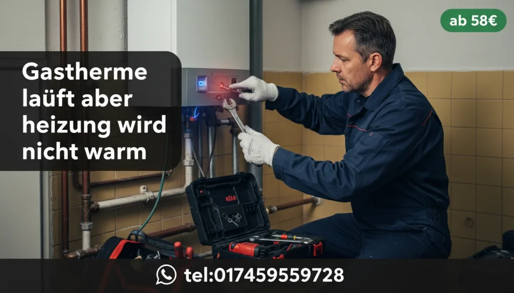 gastherme läuft aber heizung wird nicht warm