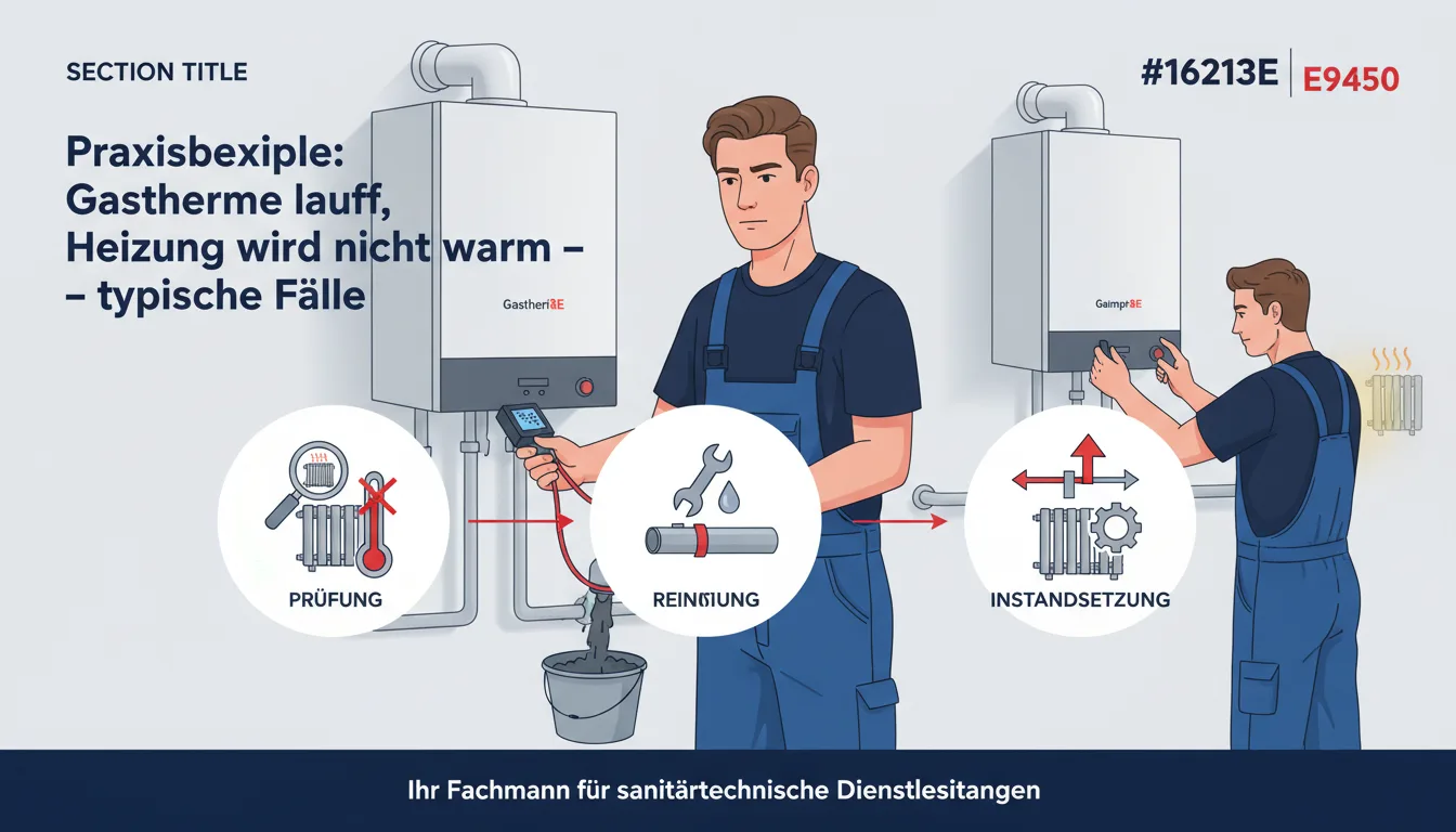 gastherme läuft aber heizung wird nicht warm – Lösung